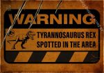 Poster de dinosaure avec des couleurs vives