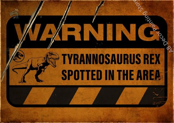 Poster de dinosaure avec des couleurs vives
