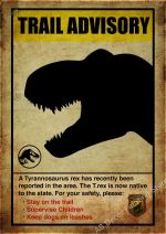 Affiche dinosaure pour un univers préhistorique