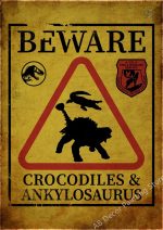 Poster amusant de dinosaure pour chambre de bébé