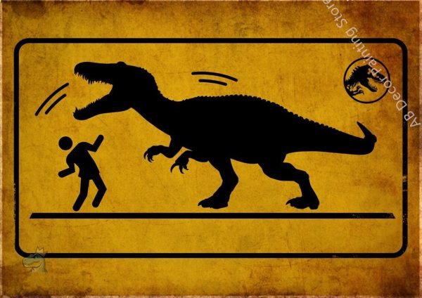 Affiche d'art dinosaure, éducative et attrayante