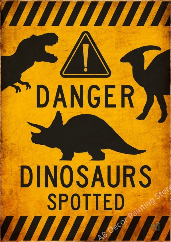 Poster dinosaure avec une