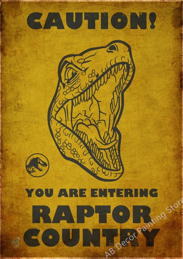 Poster mural dinosaure coloré pour décoration intérieure - vue 2