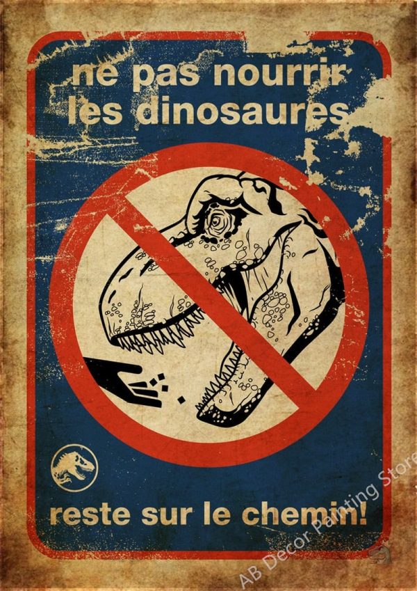 Poster mural dinosaure coloré pour décoration intérieure - vue 4