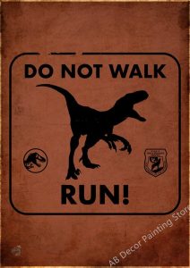 Affiche dinosaure pour chambre d'enfant, design ludique