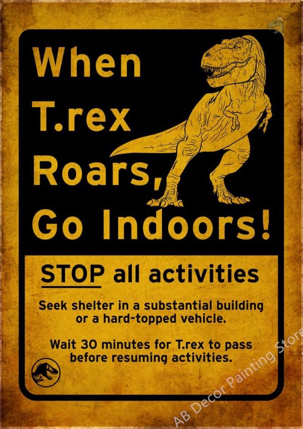 Poster mural dinosaure coloré pour décoration intérieure - vue 8