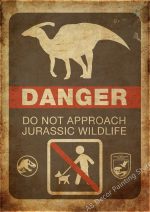 Poster illustratif de dinosaure à accrocher au mur