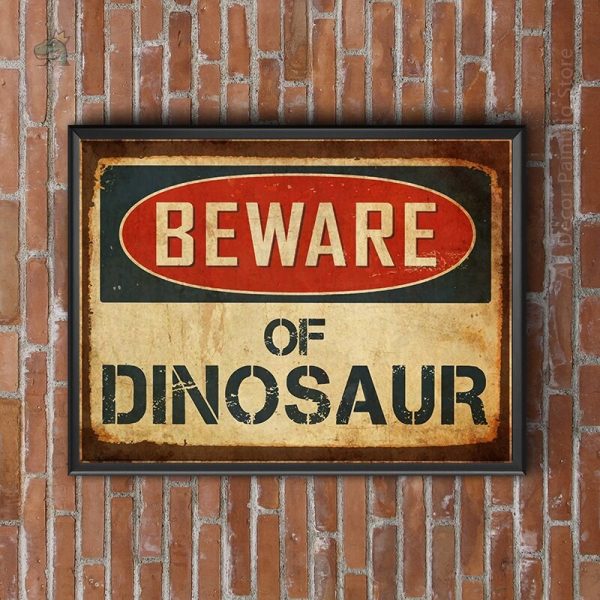 Poster mural dinosaure coloré pour décoration intérieure - vue 24