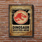 Poster mural dinosaure coloré pour décoration intérieure - vue 28