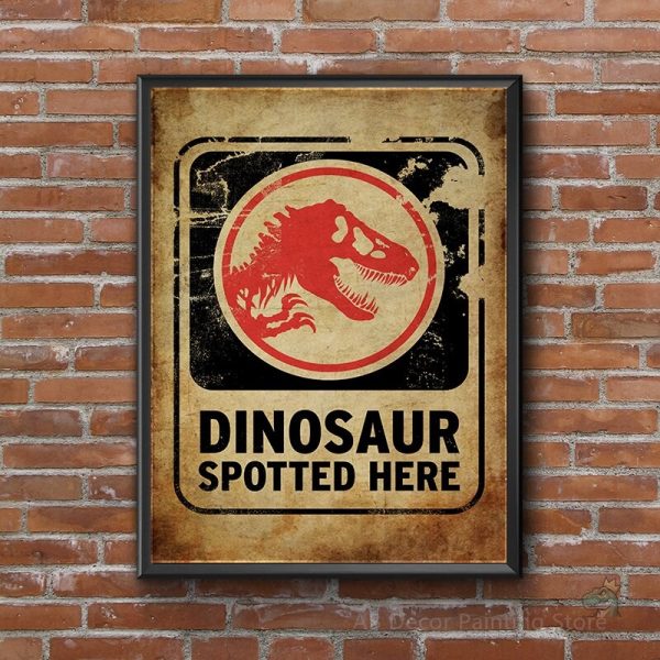 Poster mural dinosaure coloré pour décoration intérieure - vue 28