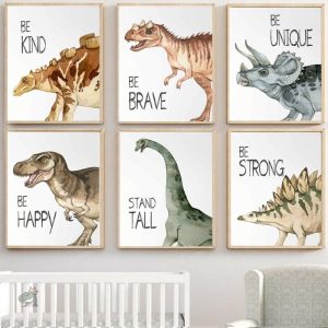 Poster découverte des dinosaures pour enfants