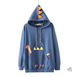 Pull Dinosaure bleu pour adulte, style décontracté et amusant