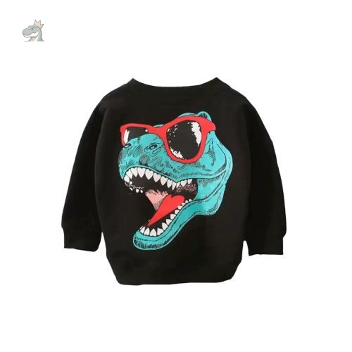 pull-dino-1 Sweat Dinosaure pour enfants, pull confortable et amusant