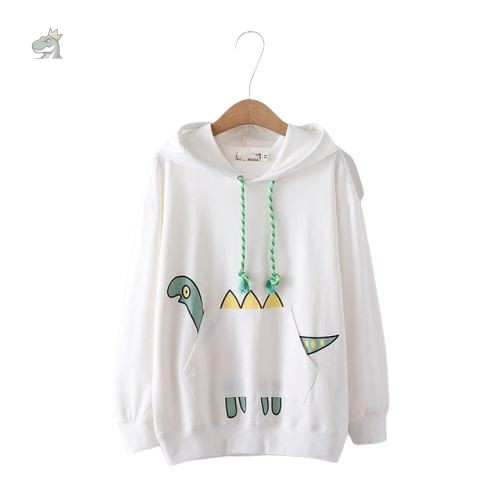 pull-dinosaure-adulte-1 Pull dinosaure blanc pour adulte, style décontracté et fun