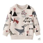 Pull dinosaure pour enfant, design amusant et coloré