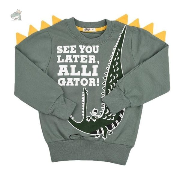 Sweat à capuche pour enfant avec motif T-Rex