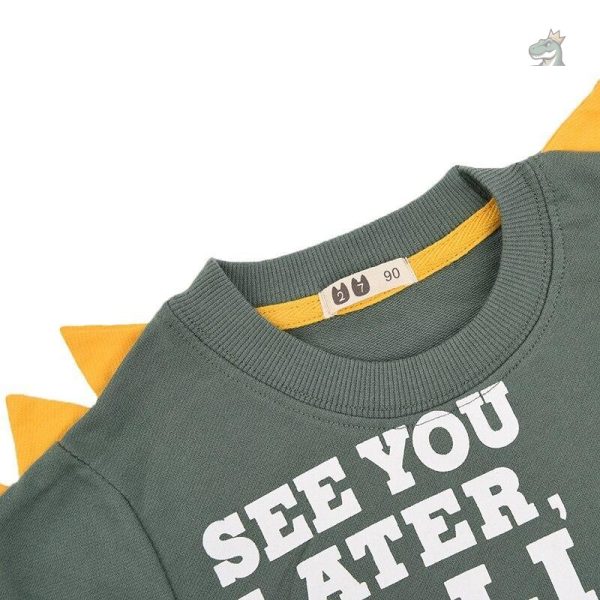 Sweat dinosaure confortable pour enfants, motif T-Rex