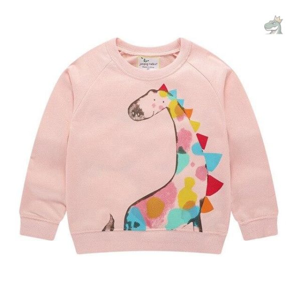 pull-dinosaure-rose-1 Pull dinosaure rose pour enfant, style ludique et confortable