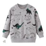 Pull Dinosaure pour enfants avec motifs de dinosaures colorés