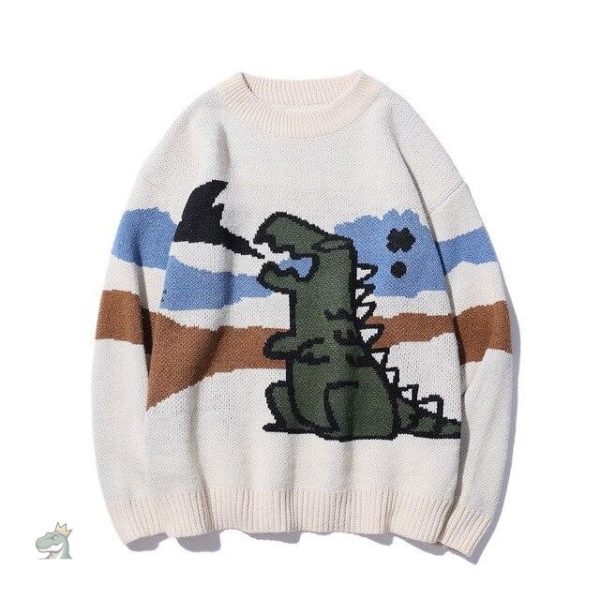 pull-moche-dinosaure-1 Sweat Dinosaure moche et stylé pour un look décalé
