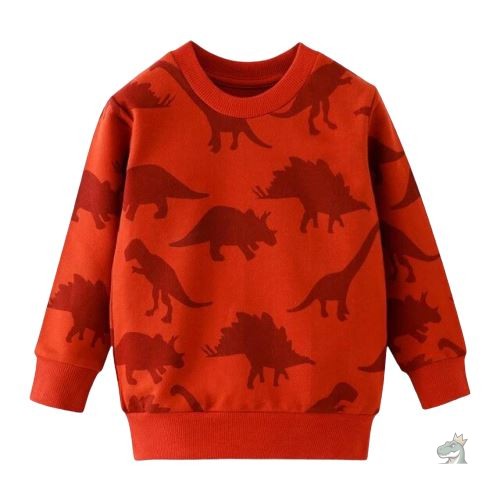 pull-motif-dinosaures-1 Sweat Dinosaure avec joli motif coloré