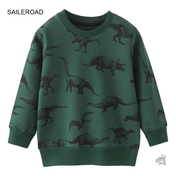 Sweatshirt enfant avec design dinosaure, style ludique et coloré