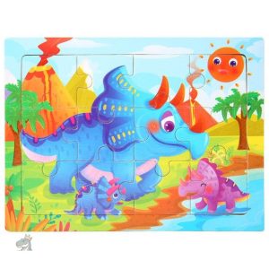 Puzzle Dinosaure 12 pièces - Famille dinosaures