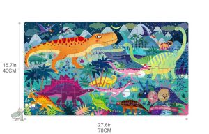 Puzzle Dinosaure 100 pièces coloré et amusant pour les passionnés