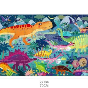 Puzzle Dinosaure 100 pièces coloré et amusant pour les passionnés