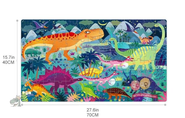puzzle-dinosaure-100-pieces-1 Puzzle Dinosaure 100 pièces coloré et amusant pour les passionnés