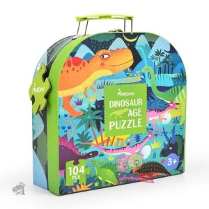 Jeu de puzzle sur le thème des dinosaures, idéal pour les enfants