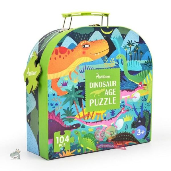 Jeu de puzzle sur le thème des dinosaures, idéal pour les enfants