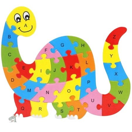 puzzle-dinosaure-lettre-1 Puzzle Dinosaure avec lettres de l'alphabet colorées