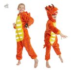 Pyjama Dinosaure enfant orange
