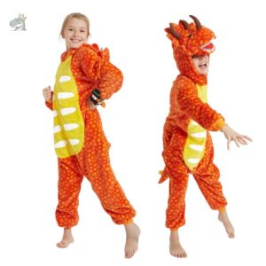 Pyjama Dinosaure enfant orange