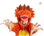 Pyjama amusant avec motif dinosaure orange