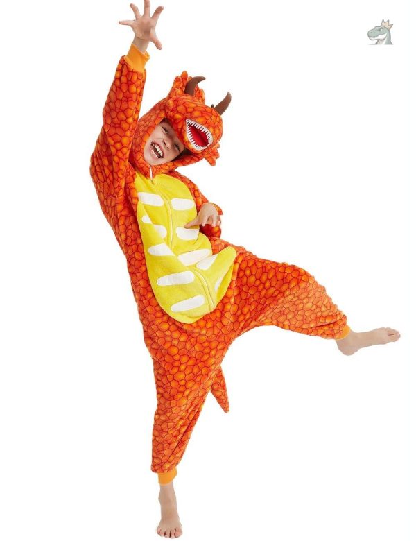 Pyjama enfant en combinaison avec thème dinosaure