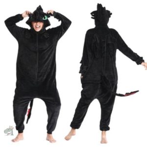 Pyjama Dinosaure adulte en flanelle confortable