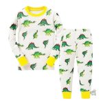 Pyjama dinosaure coloré avec motifs de dinosaures amusants