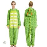 Pyjama dinosaure adulte vert clair pour des nuits amusantes