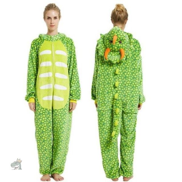 pyjama-dinosaure-adulte-1 Pyjama dinosaure adulte vert clair pour des nuits amusantes