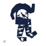 Pyjama dinosaure bleu pour enfant, confortable et ludique