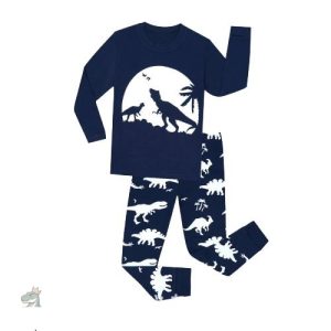 Pyjama dinosaure bleu pour enfant, confortable et ludique