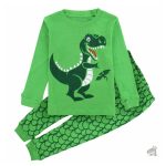 Pyjama dinosaure vert pour garçon, confortable et ludique