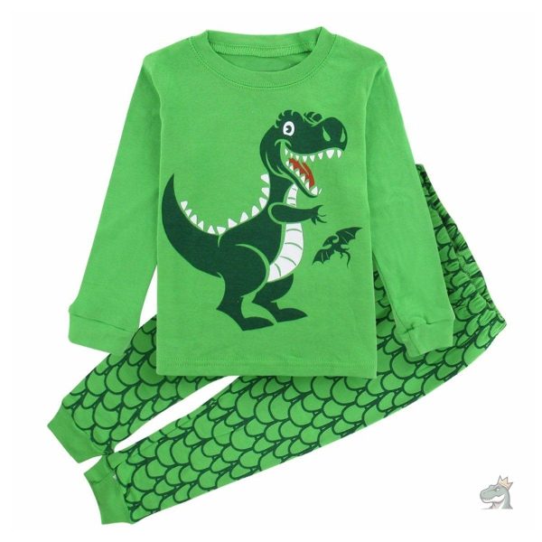 pyjama-garcon-dinosaure-1 Pyjama dinosaure vert pour garçon, confortable et ludique