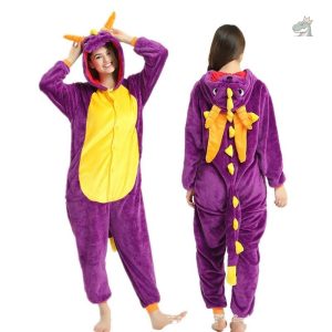Pyjama Dinosaures violet pour enfants