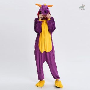 Ensemble de pyjama violet pour petits fans de dinosaures