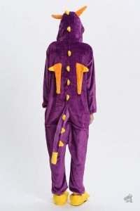 Pyjama en coton violet au design dinosaure