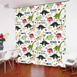 Rideau dinosaure pour chambre d'enfant