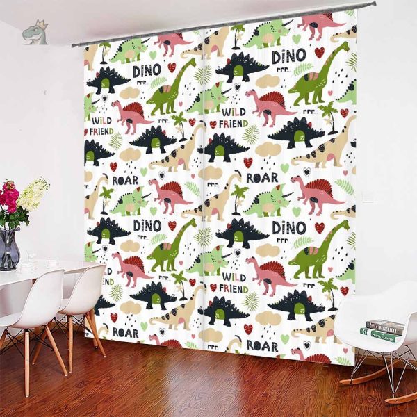 rideau-dinosaure-chambre-1 Rideau dinosaure pour chambre d'enfant